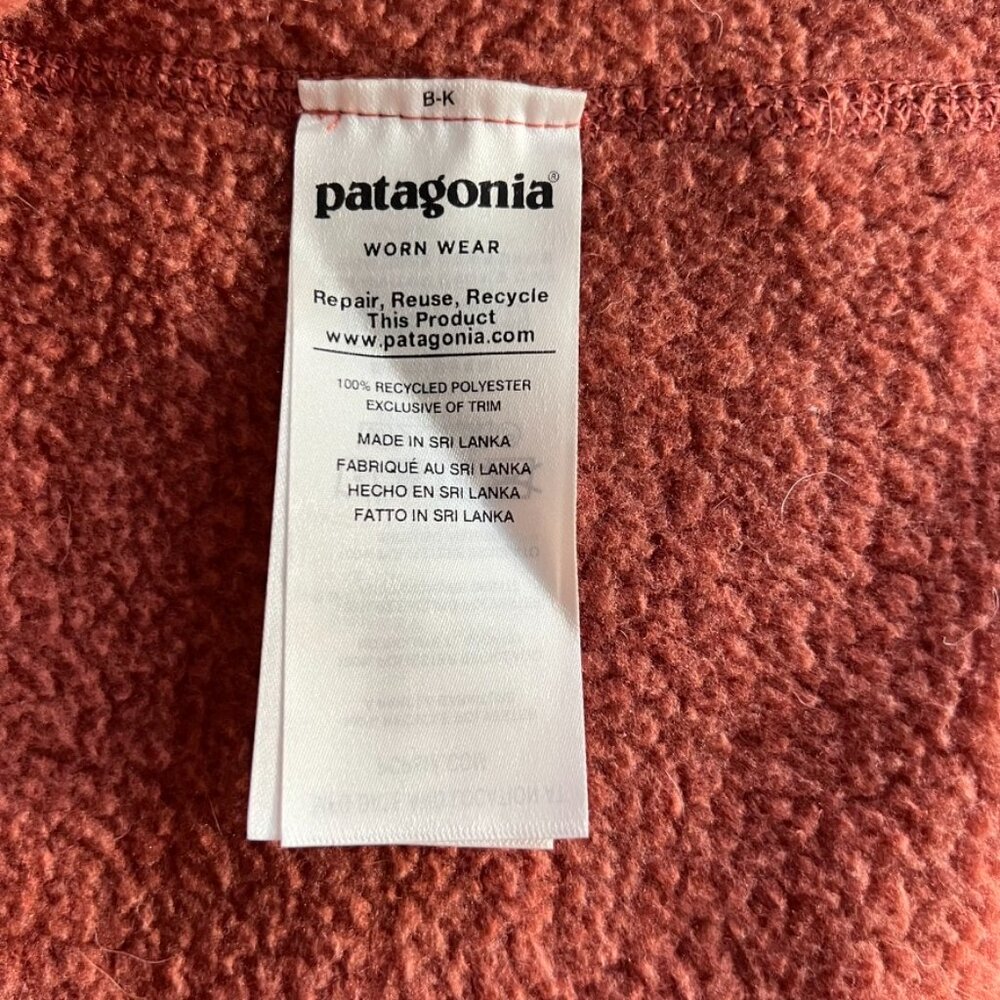 Size XS - Patagonia Better Sweater Quarter-Zip Fleece Pullover - Burnt Orange - Picture 5 of 5